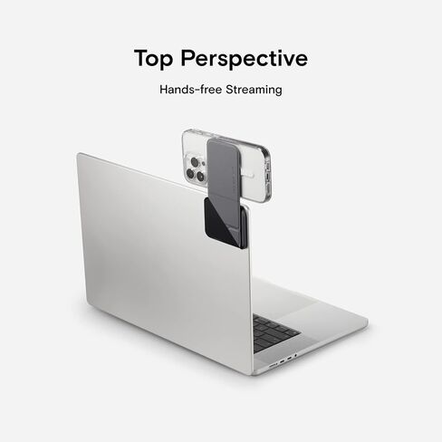 MOFT Magnetic Laptop iPhone Holder, Slim Foldable Adjustable Phone Monitor Side Mount for Laptop, Portable Computer Expansion Bracket (Grey) in Kuwait