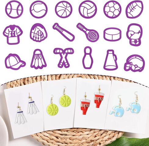 Guiqulai 16 Shapes Geometric Polymer Clay Earrings Cutters, Boho Frame Clay Cutters,Long Rectangle Clay Earrings Cutters,Window Organic Shape Clay Cutters for Polymer Clay Jewelry in Saudi Arabia