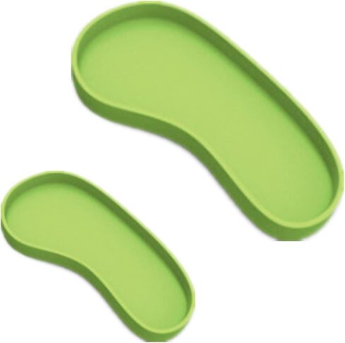 LSTCPGLAI 2 قطعة طبق ماء السلحفاة طبق ماء الزواحف يستخدم لسلحفاة الذرة الأفعى الزحف الحيوانات الأليفة الأكل والشرب (أخضر) in Kuwait