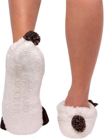 Jane Bleecker Womens 2 Pair Critter Socks, Grey_bunny/White_hound, 4-10 in Saudi Arabia