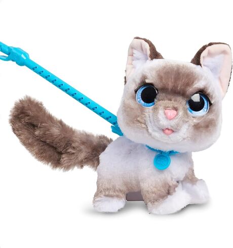 furReal Wag-A-Lots Kitty Interactive Toy, 8-inch Walking Plush Cat with Sounds, Kids Toys for Ages 4 Up by Just Play in Saudi Arabia