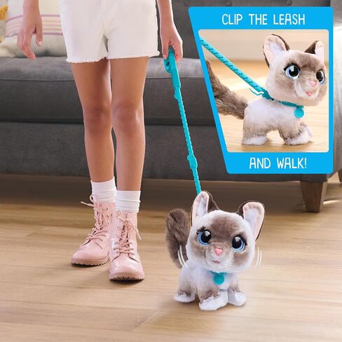 furReal Wag-A-Lots Kitty Interactive Toy, 8-inch Walking Plush Cat with Sounds, Kids Toys for Ages 4 Up by Just Play in Saudi Arabia