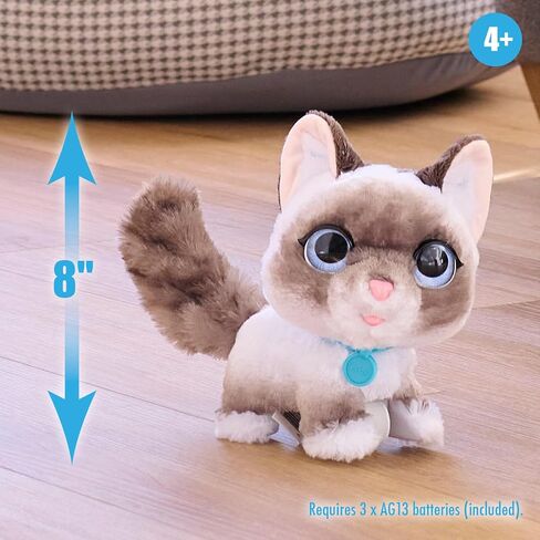 furReal Wag-A-Lots Kitty Interactive Toy, 8-inch Walking Plush Cat with Sounds, Kids Toys for Ages 4 Up by Just Play in Saudi Arabia