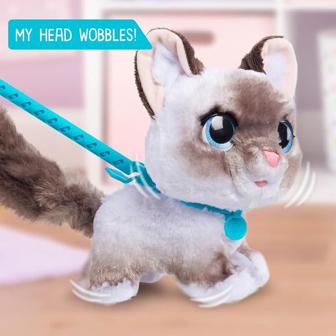 furReal Wag-A-Lots Kitty Interactive Toy, 8-inch Walking Plush Cat with Sounds, Kids Toys for Ages 4 Up by Just Play in Saudi Arabia