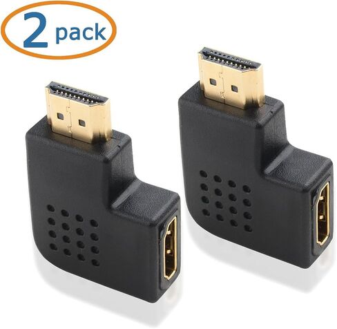 Cable Matters 2-Pack Flat Right Angle HDMI Adapter (HDMI 90 Degree Adapter) with 4K and HDR Support in Saudi Arabia