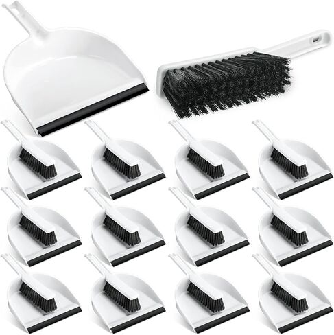 Zubebe 12 Pcs Mini Dustpan and Brush Set, Small Broom and Dustpan Set Small Cleaning Brush Portable Hand Broom and Dustpan Set for Home Office Kitchen Table Desktop Floor Cleaning Supplies in Saudi Arabia