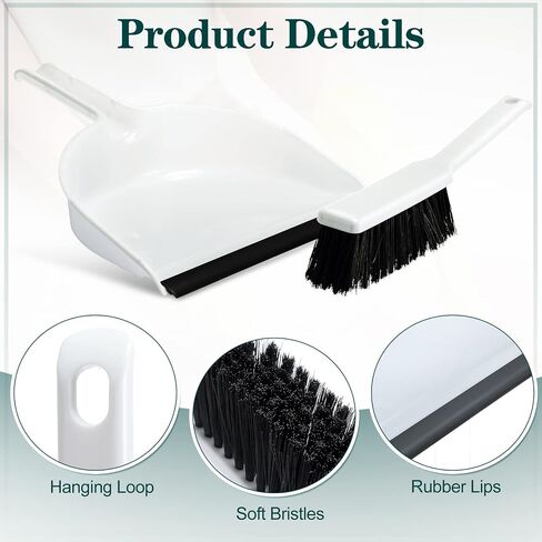 Zubebe 12 Pcs Mini Dustpan and Brush Set, Small Broom and Dustpan Set Small Cleaning Brush Portable Hand Broom and Dustpan Set for Home Office Kitchen Table Desktop Floor Cleaning Supplies in Saudi Arabia