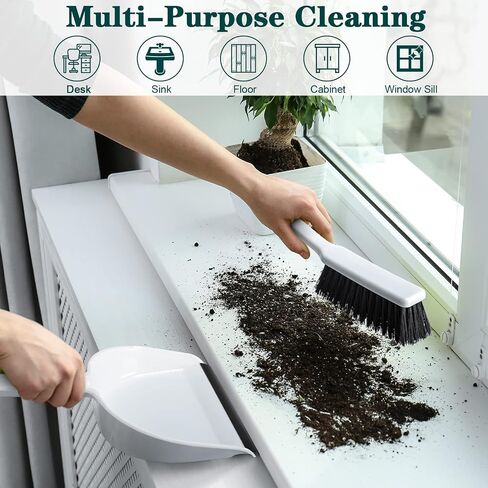 Zubebe 12 Pcs Mini Dustpan and Brush Set, Small Broom and Dustpan Set Small Cleaning Brush Portable Hand Broom and Dustpan Set for Home Office Kitchen Table Desktop Floor Cleaning Supplies in Saudi Arabia