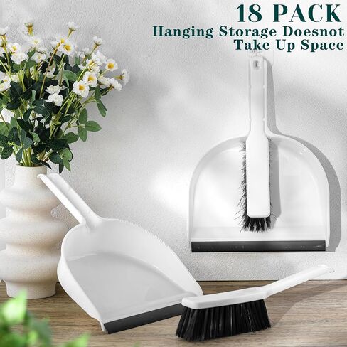 Zubebe 12 Pcs Mini Dustpan and Brush Set, Small Broom and Dustpan Set Small Cleaning Brush Portable Hand Broom and Dustpan Set for Home Office Kitchen Table Desktop Floor Cleaning Supplies in Saudi Arabia