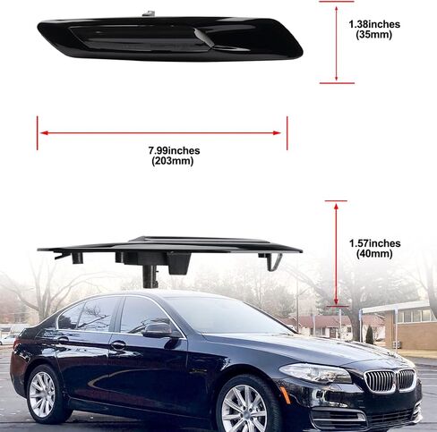 مصابيح علامة جانبية LED كهرمانية متتابعة من NSLUMO متوافقة مع سلسلة B'MW 5 F10 LCI 528i 530i 535i 550i عدسات مدخنة LED مصابيح إشارة الانعطاف الديناميكية مؤشر الوامض OEM استبدال حواف الحاجز in Kuwait
