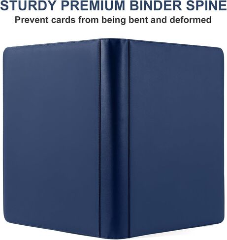 GEAoffice Premium 1000+ Card Binder Large, 16 Side-loading Pockets Zip Binder, Ringless Trading Card Album Folder for Board, Sports, ATC or Collectible Game Card, Gift (Blue) in Saudi Arabia