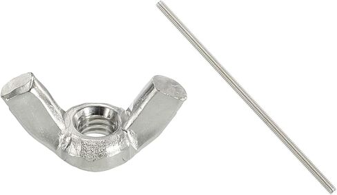 MECCANIXITY قضيب ملولب بالكامل 5 قطعة M4x110mm 304 خيوط من الفولاذ المقاوم للصدأ لليد اليمنى مع صواميل جناح M4 10 قطعة in Kuwait