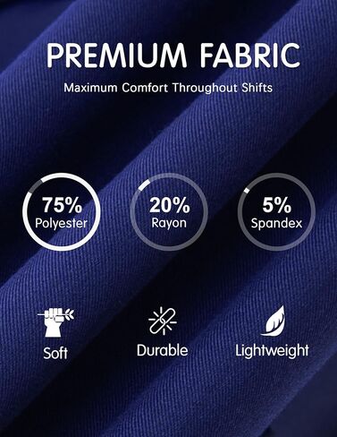 fitglam Women's Medical Scrub Pants Healthcare Cargo Joggers for Women Elastic Waistband with Drawstring Slim Fit 6 Pockets in Saudi Arabia