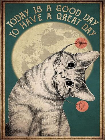 GLOYER DIY 5D Diamond Painting Kits for Adults,Cute Cat Diamond Painting Art Kits Full Drill Diamond Dots Paintings with Diamonds Gem Art-Today is a Good Day to Have a Greai Day in Kuwait