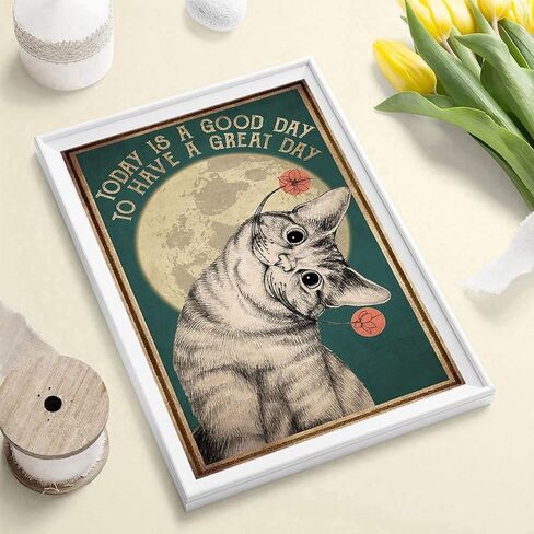 GLOYER DIY 5D Diamond Painting Kits for Adults,Cute Cat Diamond Painting Art Kits Full Drill Diamond Dots Paintings with Diamonds Gem Art-Today is a Good Day to Have a Greai Day in Kuwait