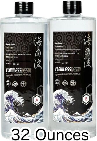 EPOXY Resin for Ocean Art QuickDrying+HighViscosity JapanResin (32, Ounces) in Saudi Arabia