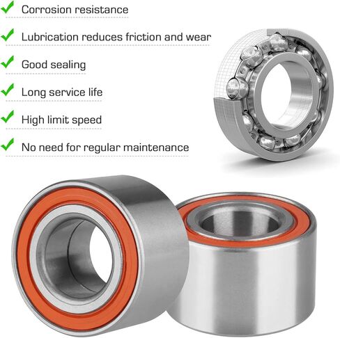 Front Rear Wheel Bearing for Can Am Maverick Outlander Renegade Defender/Commander 1000 XT 2016-2022, for Kawasaki KAF1000 KAF820 for 293350040 705400088 293350118 293350150 in Saudi Arabia