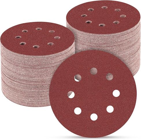 165 PCS 5 Inch Sanding Discs Random Orbital Sander Sandpaper | Professional Orbital Sander Pads, Hook and Loop Sand Paper Sander discs,Sanding Pad 40 60 80 120 150 240 320 400 600 Mix Grit in Saudi Arabia