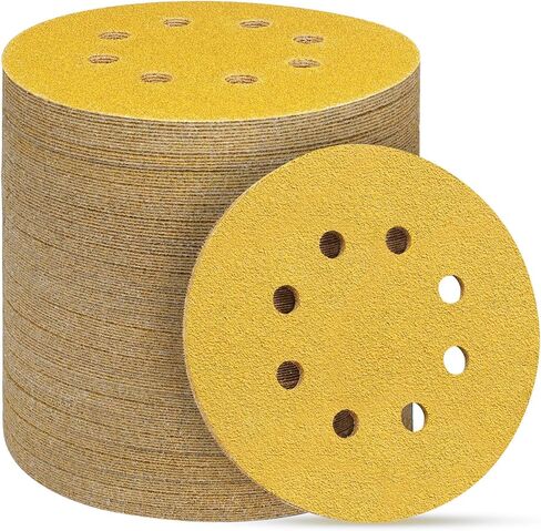 165 PCS 5 Inch Sanding Discs,Round Hook and Loop Sandpaper for Random Orbital Sander 40 60 80 120 150 240 320 400 600 Grit in Saudi Arabia
