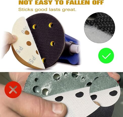 165 PCS 5 Inch Sanding Discs,Round Hook and Loop Sandpaper for Random Orbital Sander 40 60 80 120 150 240 320 400 600 Grit in Saudi Arabia