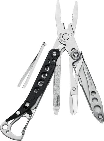 LEATHERMAN، سلسلة مفاتيح PS Style متعددة الأدوات مع مقص زنبركي وأدوات تزيين، صُنعت في الولايات المتحدة الأمريكية، أسود in Kuwait