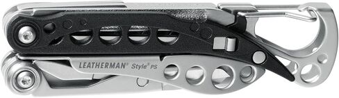 LEATHERMAN، سلسلة مفاتيح PS Style متعددة الأدوات مع مقص زنبركي وأدوات تزيين، صُنعت في الولايات المتحدة الأمريكية، أسود in Kuwait