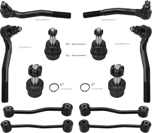 Drivestar 4Pc K3134 K3185 Front Suspension Kit Upper & Lower Ball Joints Assembly for 2007 2008 2009 2010 2011 2012 2013 2014 for Jeep Wrangler 1999 2000 2001 2002 2003 2004 for Jeep Cherokee in Saudi Arabia