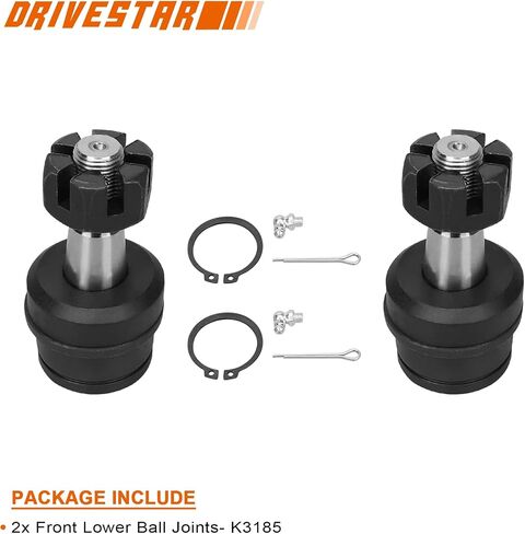 Drivestar 4Pc K3134 K3185 Front Suspension Kit Upper & Lower Ball Joints Assembly for 2007 2008 2009 2010 2011 2012 2013 2014 for Jeep Wrangler 1999 2000 2001 2002 2003 2004 for Jeep Cherokee in Saudi Arabia