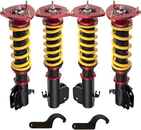 KUIPERAUTO Lowering Coilovers Struts Compatible for 2002-2007 Subaru Impreza WRX GDB GDA, 2004 STI Front+Rear Shocks Adjustable Height Suspension Coil Spring Strut (Set of 4) in Saudi Arabia