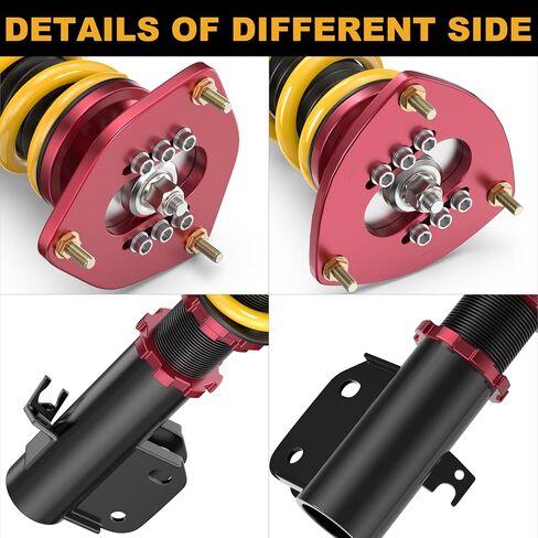 KUIPERAUTO Lowering Coilovers Struts Compatible for 2002-2007 Subaru Impreza WRX GDB GDA, 2004 STI Front+Rear Shocks Adjustable Height Suspension Coil Spring Strut (Set of 4) in Saudi Arabia