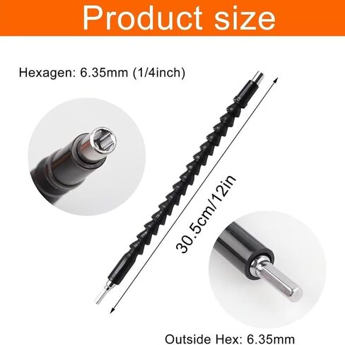 AIBOVI 11.6 inch Superbit Screwdriver Flexible, Flexible Drill Bit Extension, Superbit Screwdriver Flexible, Flexible Shaft Extension Bits (2 Pack) in Saudi Arabia