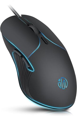 Neavessi Wired Gaming Mouse, PC Gaming Mice USB Computer Mouse with LED Backlits, High - Precision Adjustable 3200 DPI, 6 Programmable Buttons, Ergonomic Gamer Mouse for Windows PC Mac Laptop in Saudi Arabia