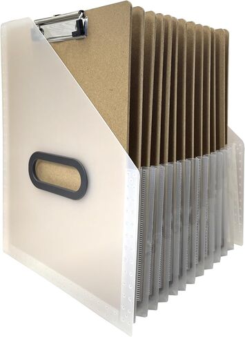 Clipboard Holder - Accordian Expanding Clipboard Stand, Vertical Clipboards Storage Holder Small White Board/Desk Organizer for School, Home and Office, Classroom Must Haves（Black） in Saudi Arabia