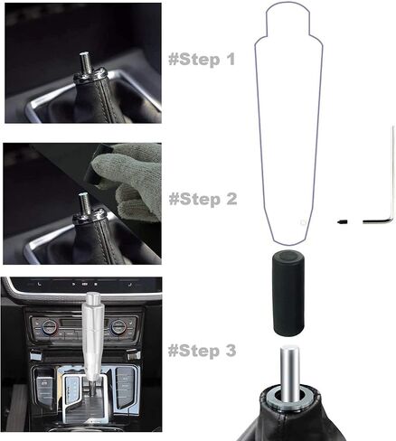 Lunsom Automatic Shift Knob Adapter Aluminum Gear Shifter Handle Thread Screw Replacement Stick Lever Head Accessories Insert Kit for Most Vehicle Truck in Saudi Arabia