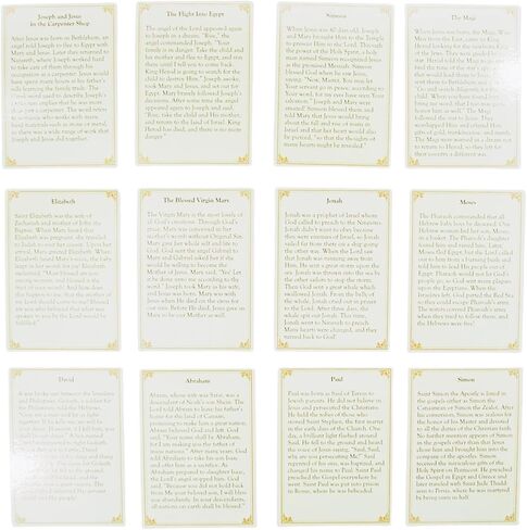 مجموعة بطاقات Wowser Patron Saints Deck of Cards، قصص تعليمية، دروس مدرسة الأحد وأنشطة الكنيسة الكاثوليكية، حزمة من 52 قطعة in Saudi Arabia