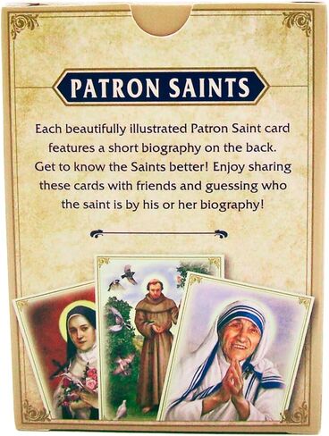 Wowser Patron Saints Deck of Cards Set, Educational Stories, Sunday School Lessons and Catholic Church Activities, Pack of 52 in Saudi Arabia