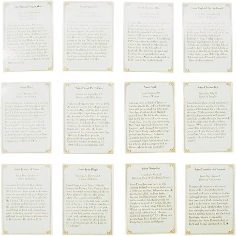 Wowser Patron Saints Deck of Cards Set, Educational Stories, Sunday School Lessons and Catholic Church Activities, Pack of 52 in Saudi Arabia