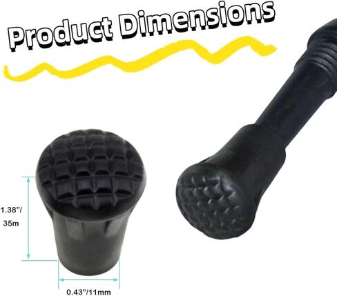 8 Pcs Trekking Pole Tips Replacement Protectors, Trekking Pole Tips for Walking Sticks Rubber Tips for Hiking Sticks, Fits Most Standard Walking Sticks Shock Absorbing in Saudi Arabia