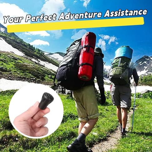 8 Pcs Trekking Pole Tips Replacement Protectors, Trekking Pole Tips for Walking Sticks Rubber Tips for Hiking Sticks, Fits Most Standard Walking Sticks Shock Absorbing in Saudi Arabia