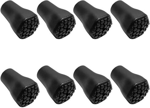 8 Pcs Trekking Pole Tips Replacement Protectors, Trekking Pole Tips for Walking Sticks Rubber Tips for Hiking Sticks, Fits Most Standard Walking Sticks Shock Absorbing in Saudi Arabia