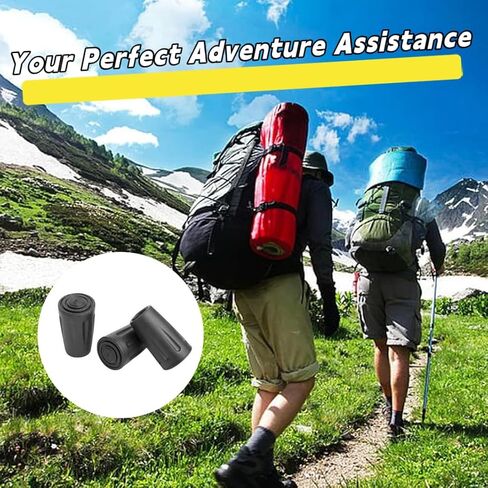 8 Pcs Trekking Pole Tips Replacement Protectors, Trekking Pole Tips for Walking Sticks Rubber Tips for Hiking Sticks, Fits Most Standard Walking Sticks Shock Absorbing in Saudi Arabia