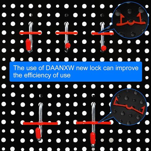 Daanxw Pegboard Rack Garage Storage,Steel Pegboard Heavy Duty- 3 Pack 16-Inch X 24-Inch Metal Peg Board Tool Organization Panels (Black) in Kuwait