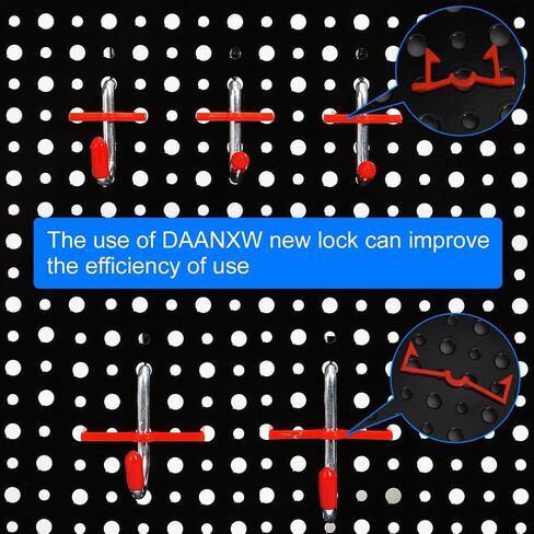 Daanxw Pegboard Rack Garage Storage، فولاذ Pegboard شديد التحمل - 3 عبوات 16 بوصة × 24 بوصة لوحات تنظيم أدوات لوحة معدنية (أسود) in Kuwait