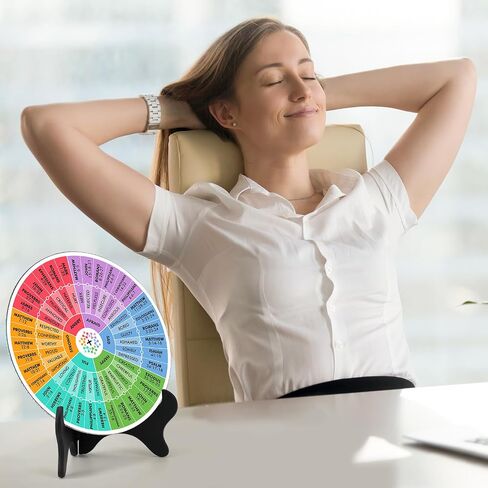 Memorywuu Acrylic Bible Feelings Wheel with Black Stand Emotions Wheel Therapy Emotion Wheel Chart Mental Bible Emotion Wheel Desk Social Worker Office Decor for School Classroom Calming Mental Gift in Saudi Arabia