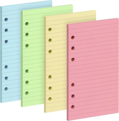 Homelove A5 Refill Paper [240 Sheets 480 Pages] 100 GSM Thick Lined Paper 6-Hole Punched Filler Inserts for 6 Ring Binder Journal Notebook in Saudi Arabia