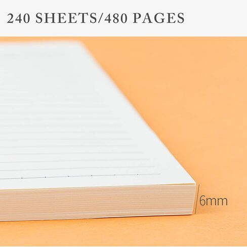 Homelove A5 Refill Paper [240 Sheets 480 Pages] 100 GSM Thick Lined Paper 6-Hole Punched Filler Inserts for 6 Ring Binder Journal Notebook in Saudi Arabia