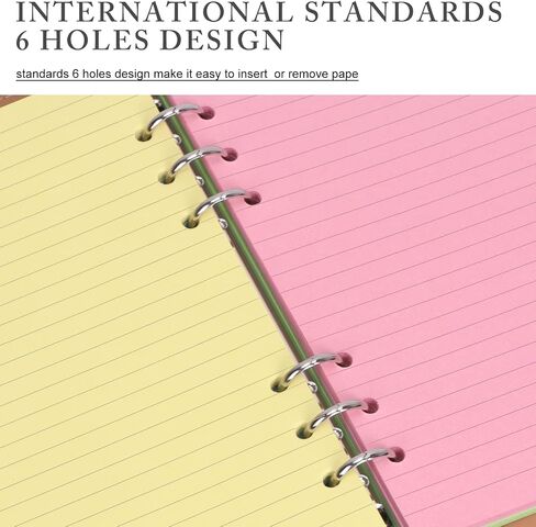 Homelove A5 Refill Paper [240 Sheets 480 Pages] 100 GSM Thick Lined Paper 6-Hole Punched Filler Inserts for 6 Ring Binder Journal Notebook in Saudi Arabia