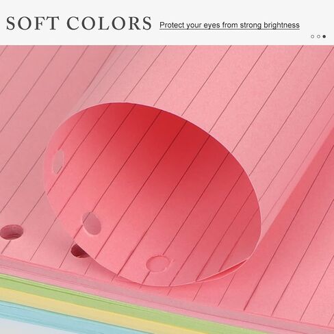 Homelove A5 Refill Paper [240 Sheets 480 Pages] 100 GSM Thick Lined Paper 6-Hole Punched Filler Inserts for 6 Ring Binder Journal Notebook in Saudi Arabia