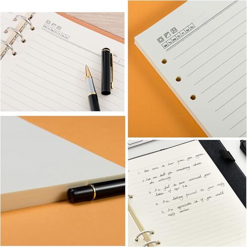 Homelove A5 Refill Paper [240 Sheets 480 Pages] 100 GSM Thick Lined Paper 6-Hole Punched Filler Inserts for 6 Ring Binder Journal Notebook in Saudi Arabia