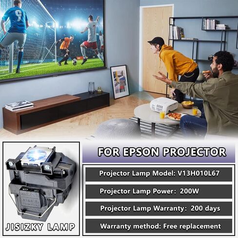 JISIZKY استبدال المصباح الكهربي V13H010L67 مع السكن لجهاز العرض EPSON EX3210 EX3212 EX5210 EX6210 EX7210 MG-50 MG-850HD 1221 1261W S11 W16 W16SK in Saudi Arabia